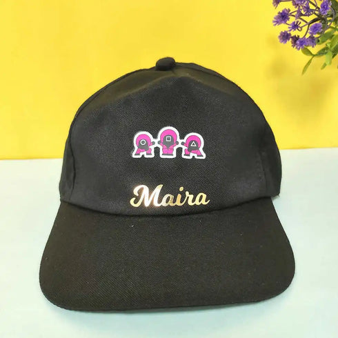 Personalized Drawstring Bag with Cap Combo for Kids